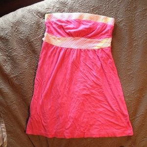 Pink Roxy strapless dress