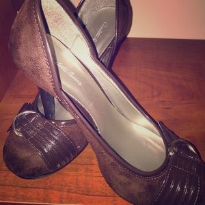 Brown Suede Heels.