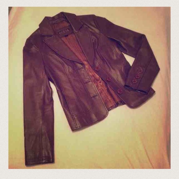Guess leather coat