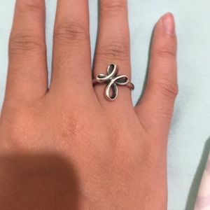 James Avery eternal ribbon cross ring.