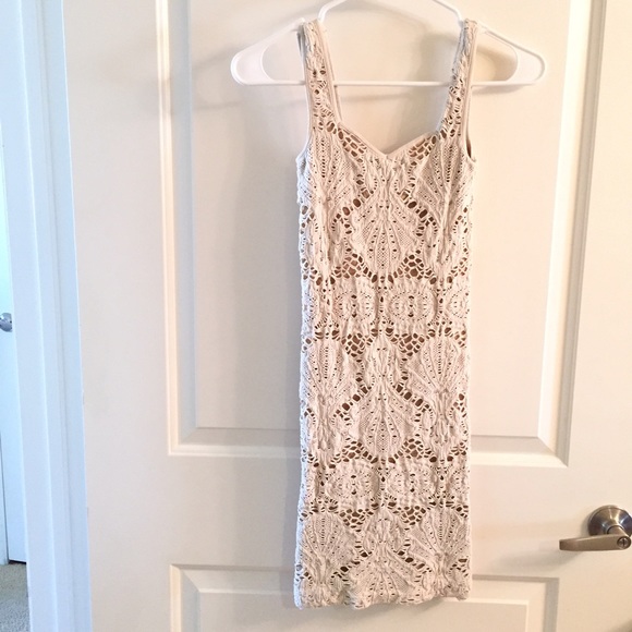 Free people crochet stretchy dress XS