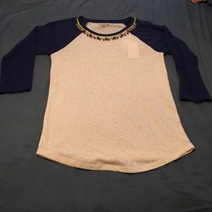 J. Crew baseball tee
