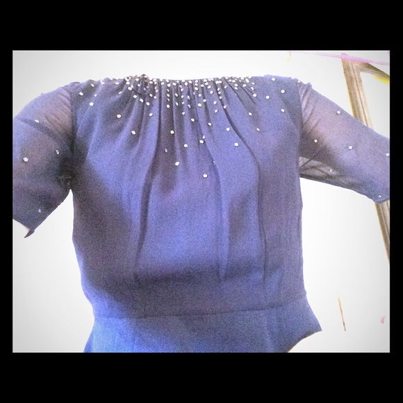 Boden dress, size 6R, navy w crystal detailing