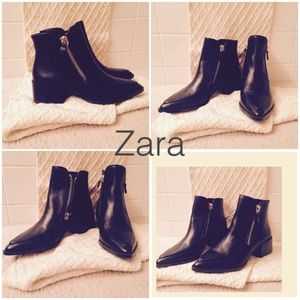 Zara black ankle boot