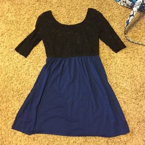 Navy and Black lace dress