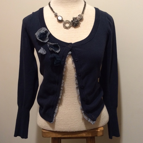 Wet Seal Sweaters - SOLD IN BUNDLE: Navy Blue Cardigan