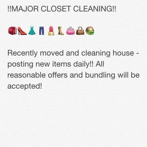 CLOSET SALE!! CHECK BACK DAILY!