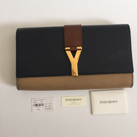 Yves Saint Laurent Handbags - Yes Saint Laurent Chyc Colorblock Clutch
