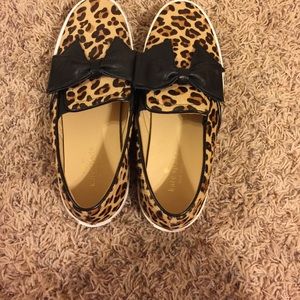 Kate Spade bow leopard sneakers