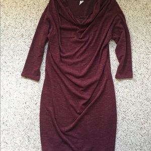 Burgundy maternity dress