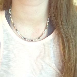 Multi colored pearl necklace
