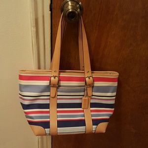 Hamptons Multi-Color Coach Tote