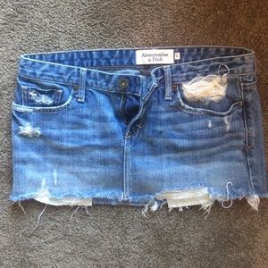 Ripped Jean skirt