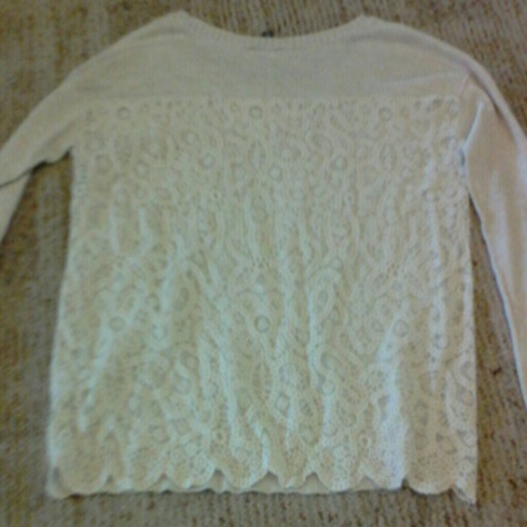 Thin sweatshirt with lacy back - Picture 3 of 3