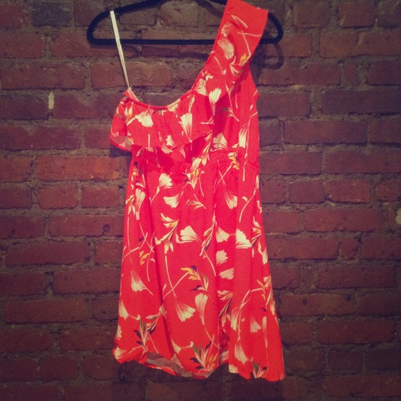 Mink Pink Floral One-Shoulder Dress