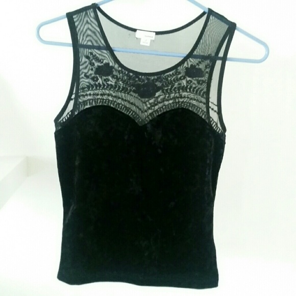 Velvet / See-Through Top