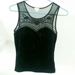 Velvet / See-Through Top