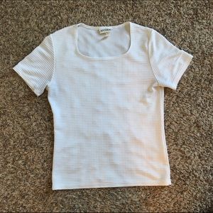Vintage Nicola White Square Neck Top