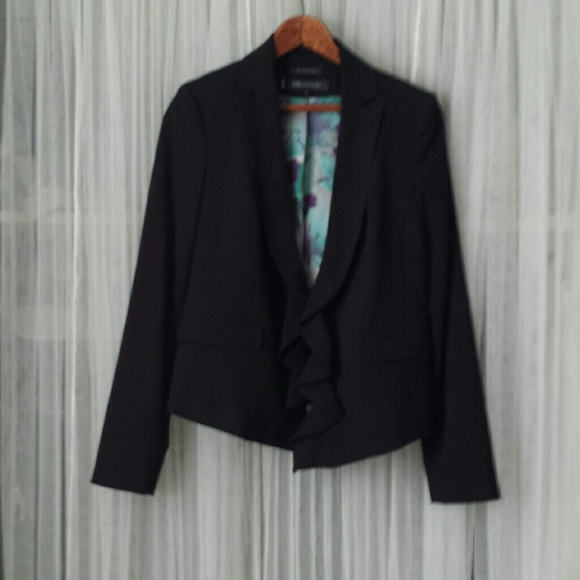 Anne Klein Ruffle Zip Blazer - Picture 2 of 4