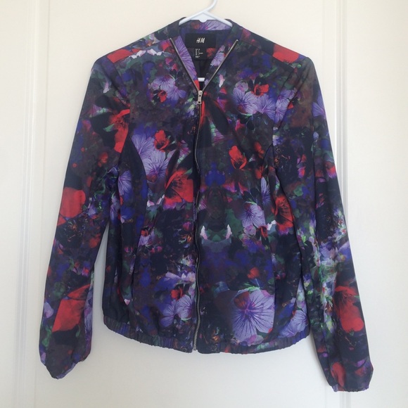 H&M floral print track jacket