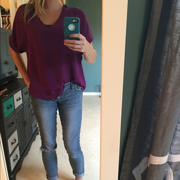 S O L D!!!! Dark purple slouchy/piko top