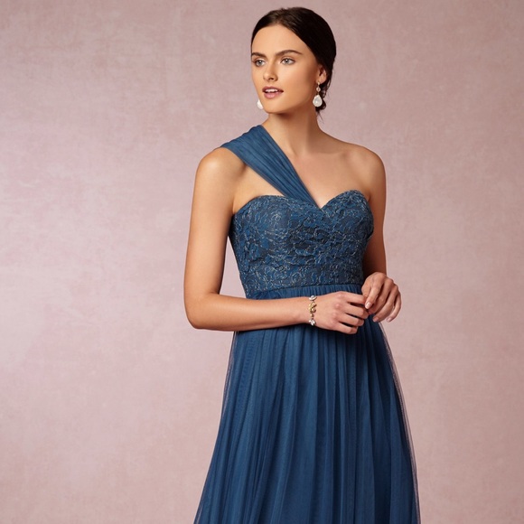 BHLDN Juliette Dress Size 0 in Lapis - Picture 2 of 6
