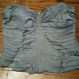 NWOT Charlotte Russe silver shimmer corset