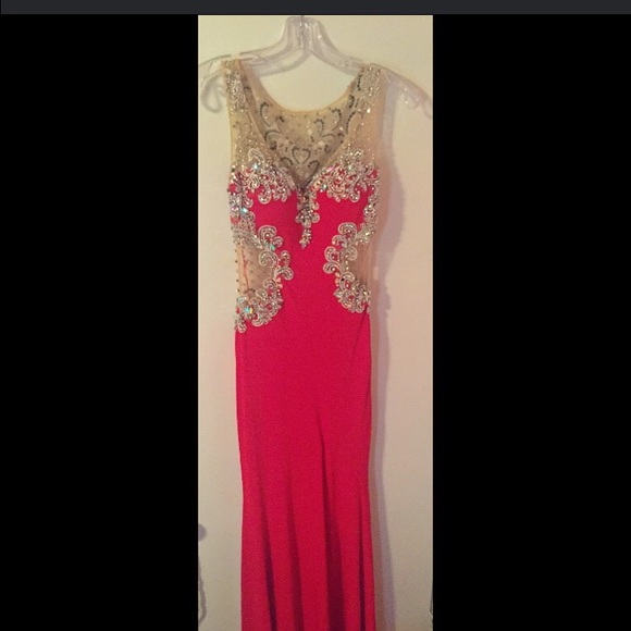 red sequence prom dress - Picture 2 of 4