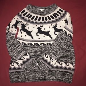 Gray Christmas sweater