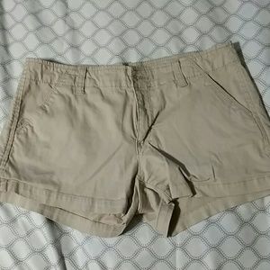 Khaki colored shorts