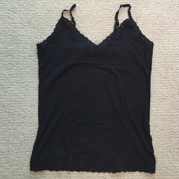 Black lace camisole
