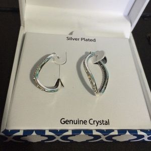 Genuine Crystal Silver Plated Earrings