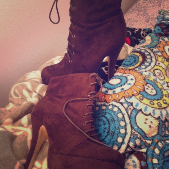Forever 21 Shoes - Brown stiletto booties