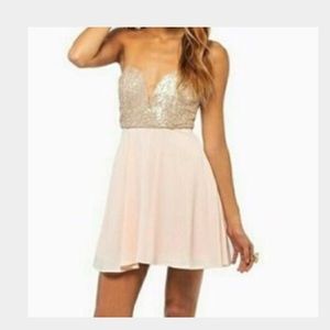 Tobi sequin pink formal dress