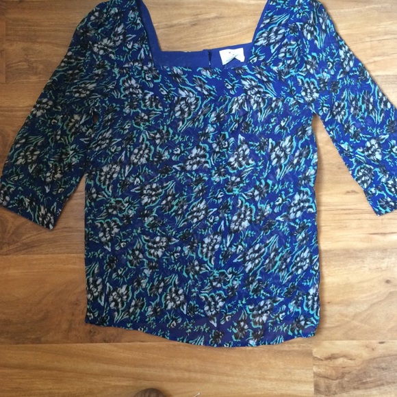 Urban outfitters blue floral top