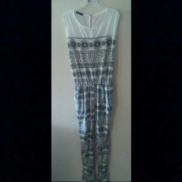 Black and White jump suit