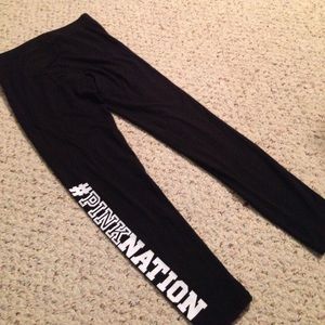 Victoria's Secret PINK leggings with #PINKnation
