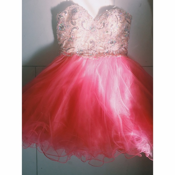 Pink Sequin Homecoming Dress! - Picture 2 of 3