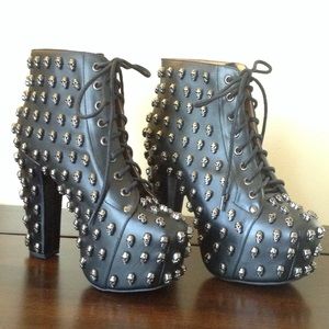 Authentic Jeffrey Campbell Skull Lita's Size 7