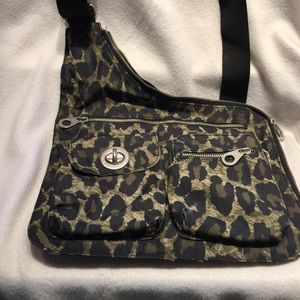 Animal print cross body handbag