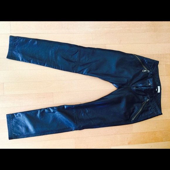 Genuine For Joseph black leather pants