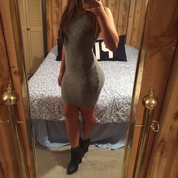 Papaya Dresses & Skirts - Ribbed Gray Dress