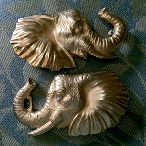 Large ELEPHANT HEADS belt buckle
