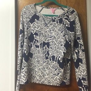 Lilly Pulitzer zebra patterned sweater