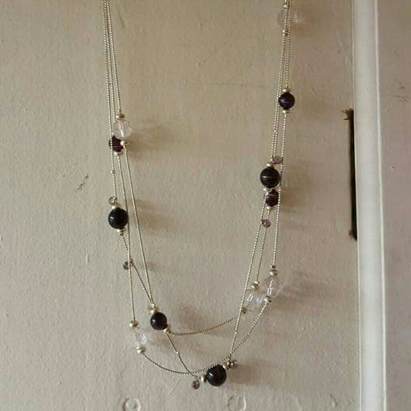 Purple beaded necklace