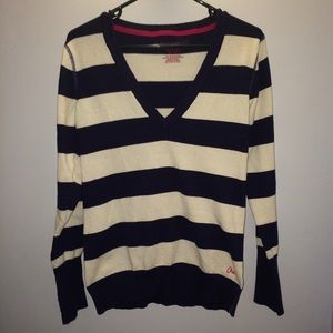 Striped V-Neck Sweater