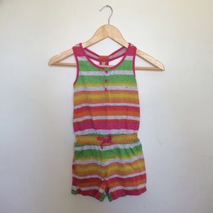 Adorable Pink,Orange,Yellow, & Green Romper