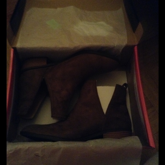 Charlotte Russe olive green booties.