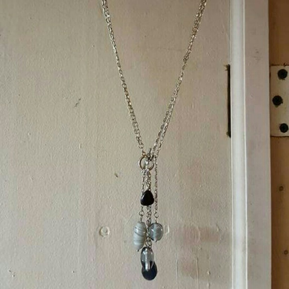 Marbled beads necklace
