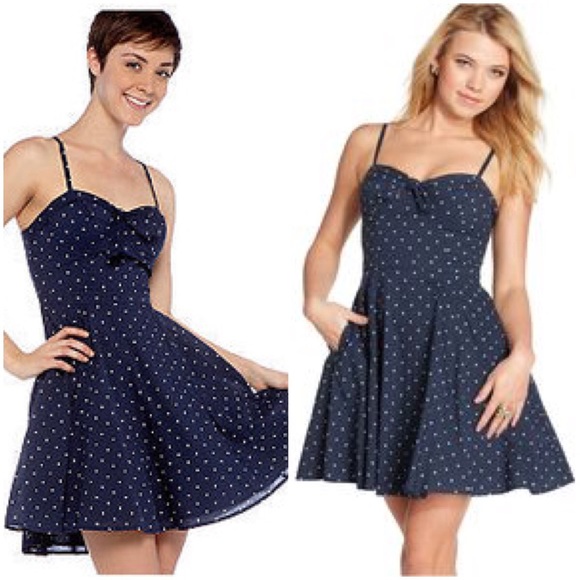 Jess Simpson Sailor style Polka Dot Backless Dress